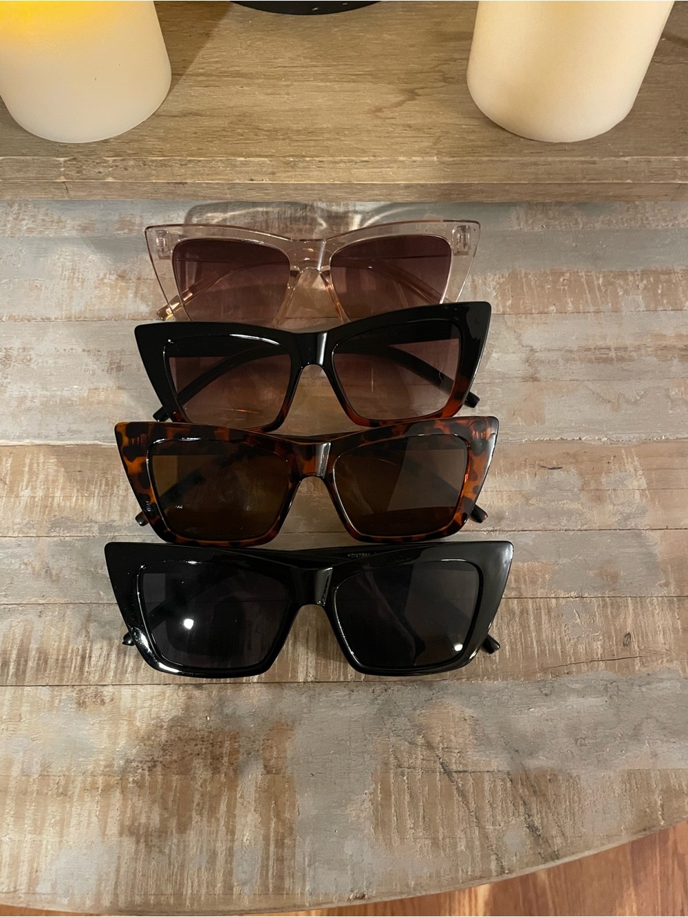 Stylish Cat-Eye Women’s Sunglasses - Black, Tortoise, Pink, Clear